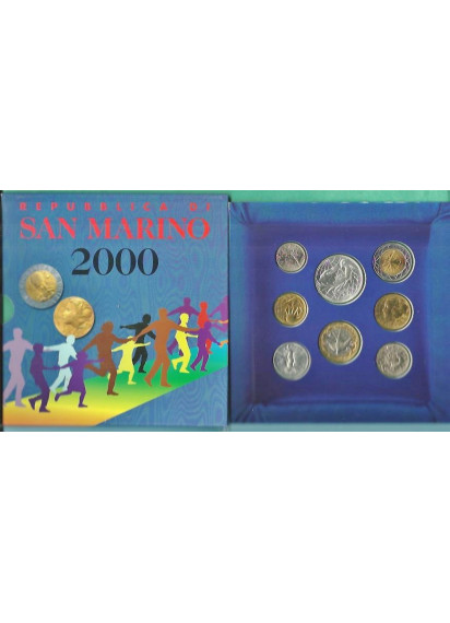 2000 - Conf. Zecca - L'uomo verso il III millennio San Marino con Lire 5000 in Argento